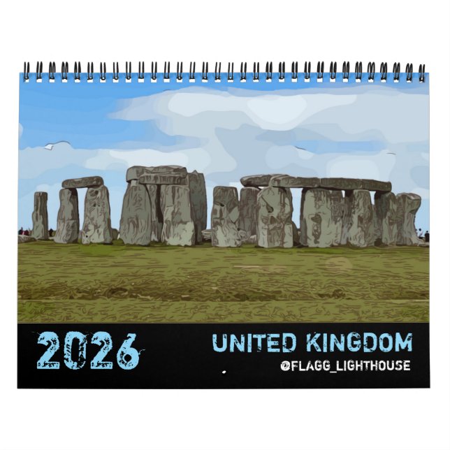 CALENDRIER 2026 UNITED KINGDOM CALENDAR (Protection)