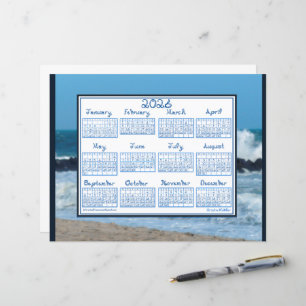 Calendrier 2026 Vagues océaniques Rochers de plage