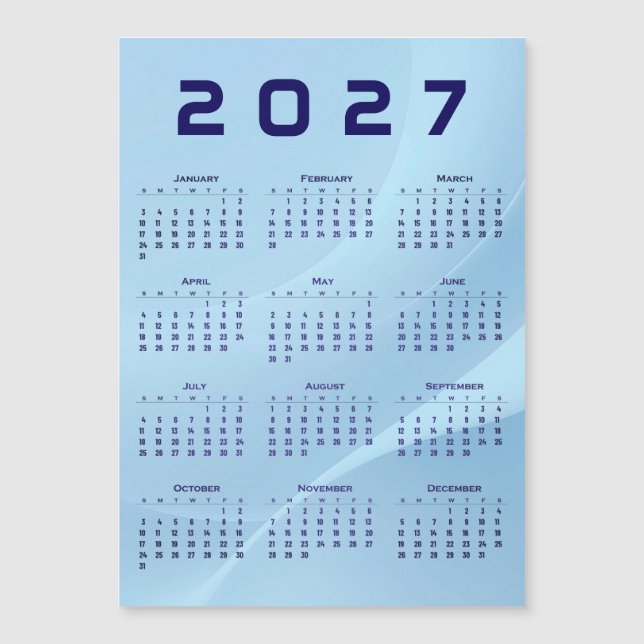 Calendrier 2027 (Devant)