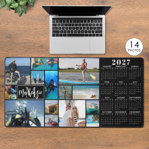 Calendrier 2027 14 Photos Monogramme Nom Couleur P