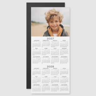 Calendrier 2027 2028 avec Photo Carte Magnétique 2