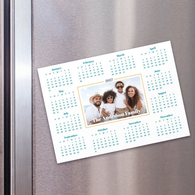 Calendrier 2027 Aimant Souvenir Photo de Famille P (Créateur téléchargé)