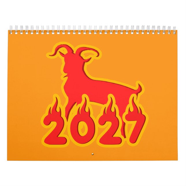 Calendrier 2027 Année de la Chèvre de Feu (Protection)