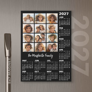 Calendrier 2027 avec 12 Photos - Aimanté Annuel