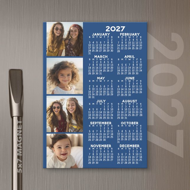 Calendrier 2027 avec carte magnétique de collage d (2027 Calendar)