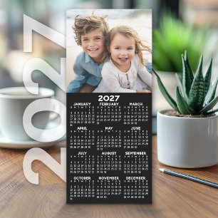 Calendrier 2027 avec carte photo minimaliste moder