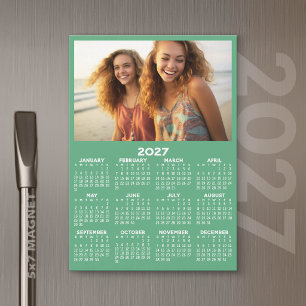 Calendrier 2027 avec Magnet Minimal Moderne Photo