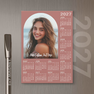 Calendrier 2027 avec photo - Carte magnétique de l