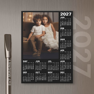 Calendrier 2027 avec photo - Carte magnétique de l