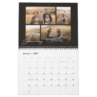 Calendrier 2027 avec photo de famille personnalisé