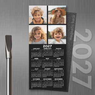Calendrier 2027 avec photo Magnet minimaliste mode