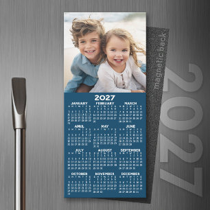 Calendrier 2027 avec photo Magnet minimaliste mode