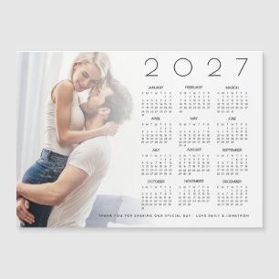 Calendrier 2027 avec superposition de photo Cadeau