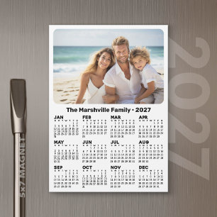 Calendrier 2027 avec Texte Personnalisé et Photo C