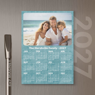 Calendrier 2027 avec Texte Personnalisé et Photo C