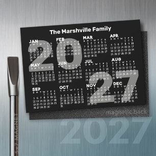 Calendrier 2027 avec texte supplémentaire - Carte