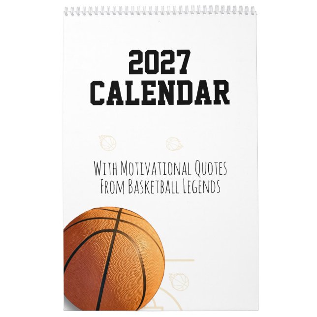 Calendrier 2027 Basketball Citations Inspirantes  (Protection)