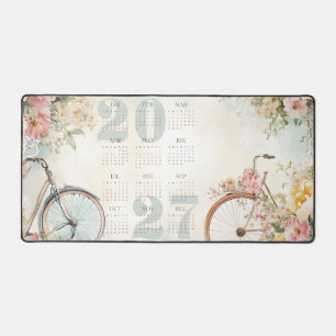Calendrier 2027 Bicyclettes Florales Aquarelle Vin