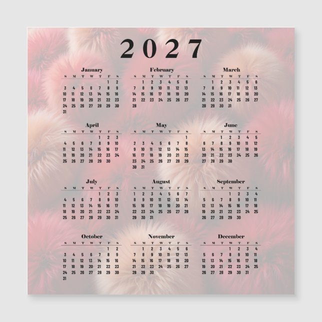 Calendrier 2027 Boules Douces (Devant)