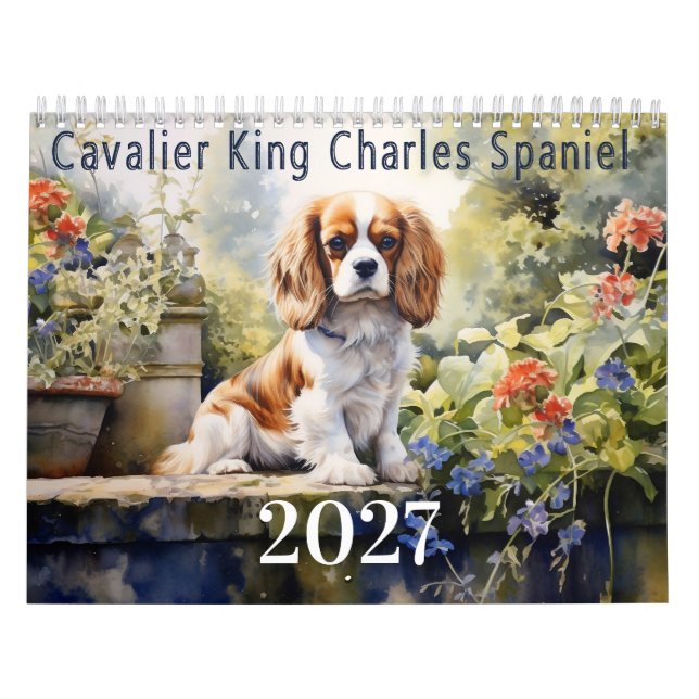 Calendrier 2027 Cavalier King Charles Spaniel  (Protection)