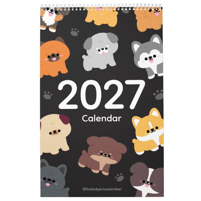 Calendrier 2027 Chiots (Protection)