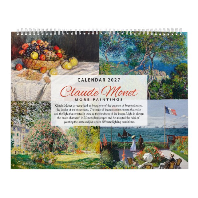 Calendrier 2027 - Claude Monet 2 - Impressionnisme (Protection)