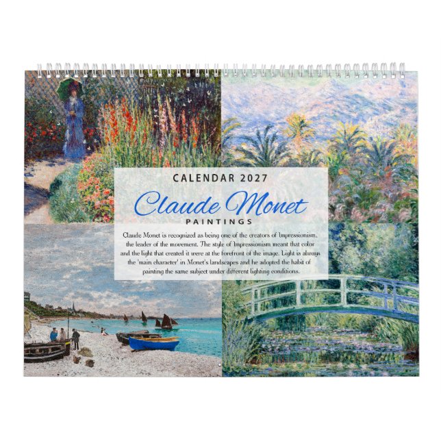 Calendrier 2027 - Claude Monet - Impressionnisme (Protection)