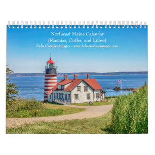 Calendrier 2027 Côte Nord-Est du Maine, Phares & Oiseaux de M