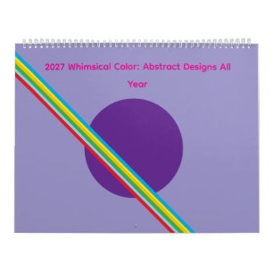 Calendrier 2027 Couleur Fantaisiste : Designs Abst