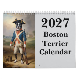 Calendrier 2027 de chien Terrier de Boston