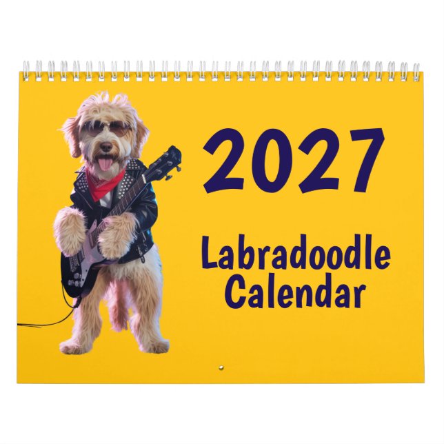 Calendrier 2027 de chiens Labradoodle (Protection)