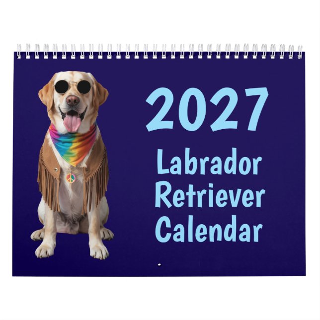 Calendrier 2027 de chiens Labrador Retriever (Protection)