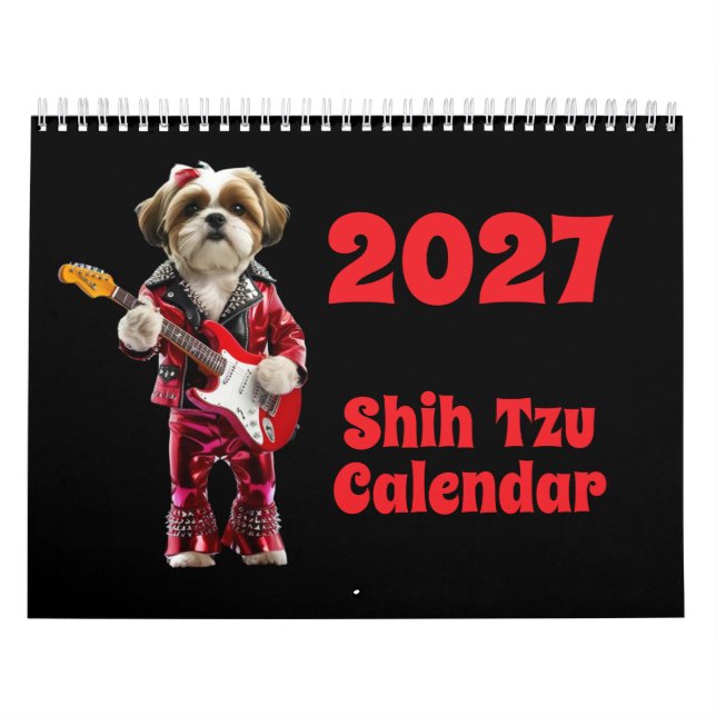 Calendrier 2027 de chiens Shih Tzu (Protection)
