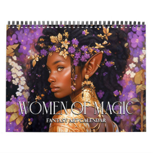 Calendrier 2027 de femmes de magie d'art de fantas