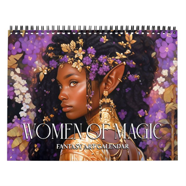 Calendrier 2027 de femmes de magie d'art de fantas (Protection)