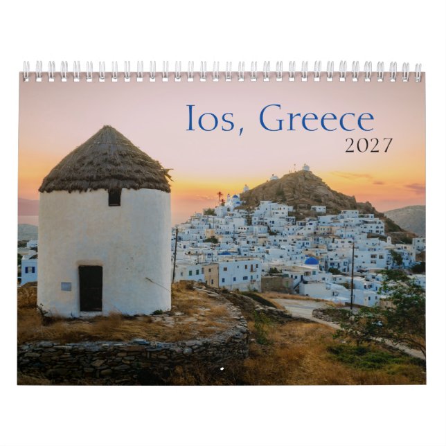 Calendrier 2027 de l'île grecque d'Ios (Protection)