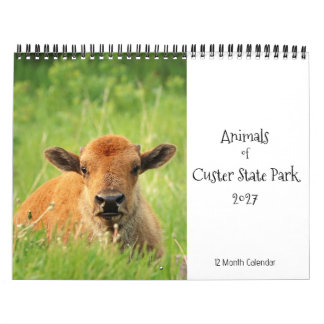 Calendrier 2027 des Animaux du Parc d'État de Cust