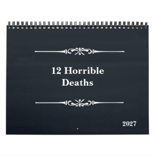 Calendrier 2027 des douze morts horribles