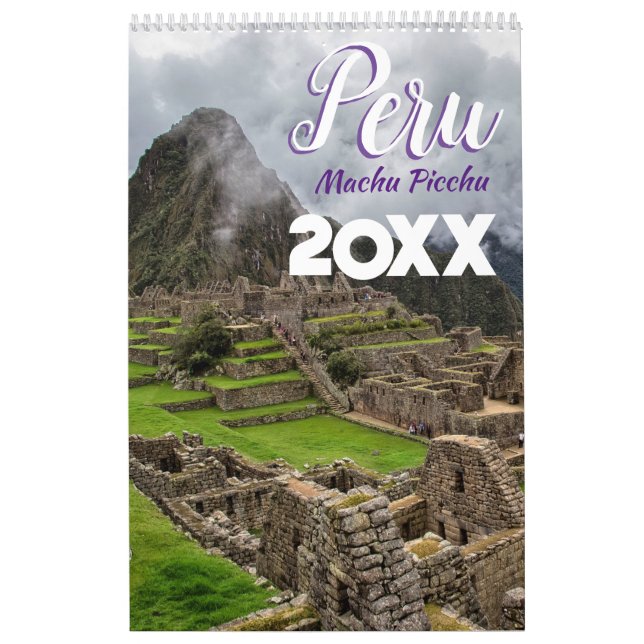 Calendrier 2027 du mur panoramique de Machu Picchu (Protection)