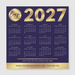 Calendrier 2027 Entreprise Logo Navy & Or Entrepri
