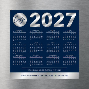 Calendrier 2027 Entreprise Logo Société Navy & Arg