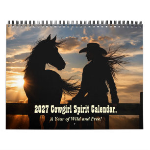 Calendrier 2027 Esprit de Cowgirl de l'Ouest Country