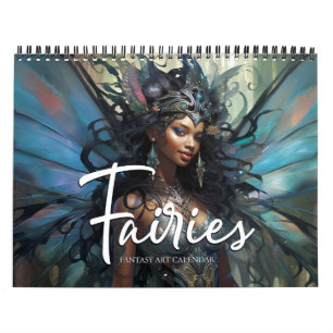 Calendrier 2027 Fées 9 Art Fantastique Noir