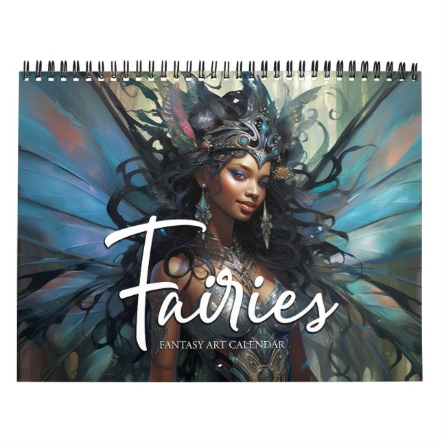 Calendrier 2027 Fées 9 Art Fantastique Noir (Protection)