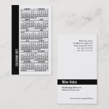 Calendrier 2027 Format Carte de Visite Entreprise