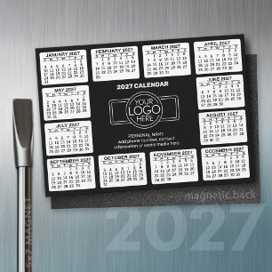 Calendrier 2027 - logo Coordonnées Noir - Aimant