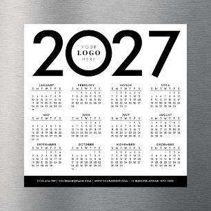 Calendrier 2027 Logo d'entreprise Minimaliste Mode