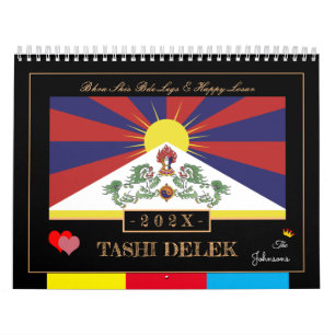 Calendrier 2027 Losar tibétain et Tashi Delek - Nouvel An /Ti