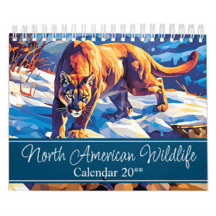 Calendrier 2027 North American Wildlife Deux pages petit
