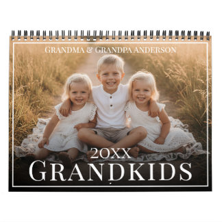 Calendrier 2027 Petits-enfants Photo personnalisée des petits